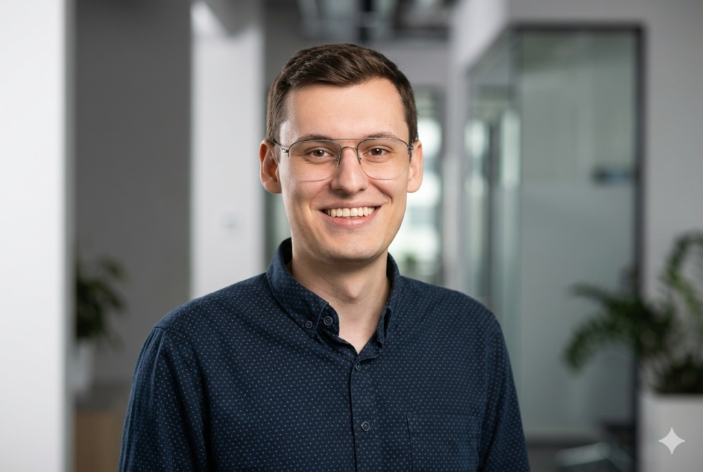 Zdjęcie przedstawia CEO ClinicWeb - Łukasza Sadowskiego