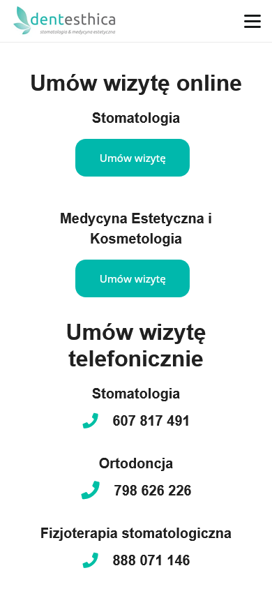 Dentesthica - widok mobilny 3