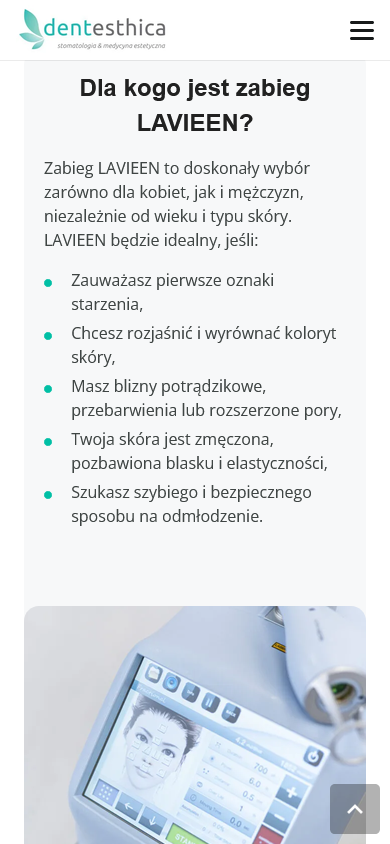 Dentesthica - widok mobilny 1