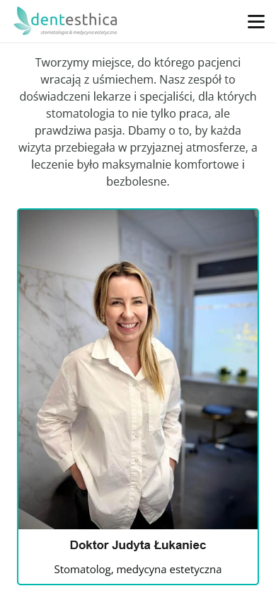 Widok mobilny — lekarze i zespół