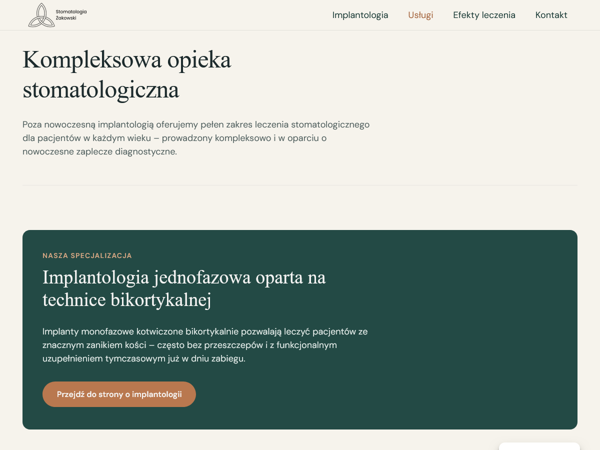Stomatologia Żakowski - detal, np. profil lekarza